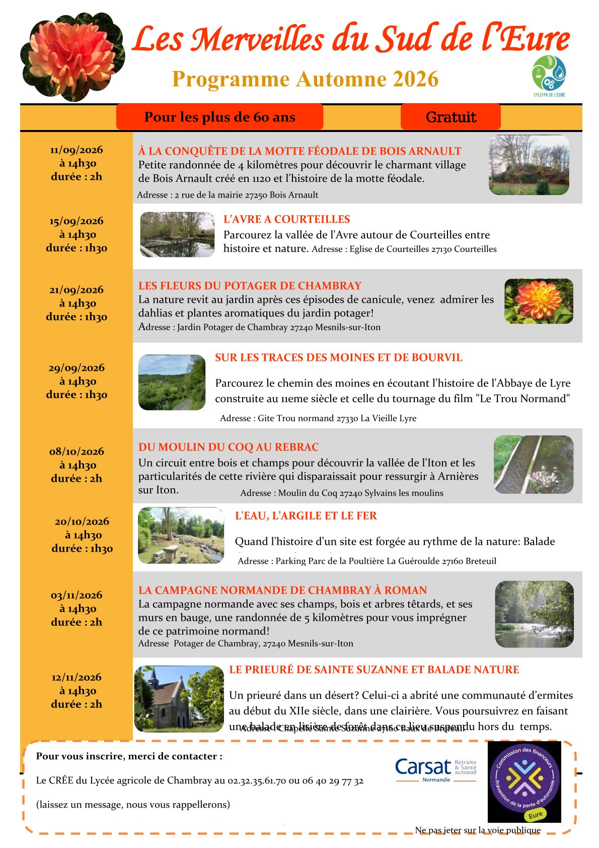 Affiche Merveilles Automne 2026